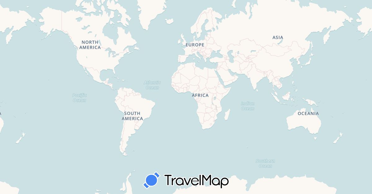 TravelMap itinerary: driving, cycling, boat in Malawi (Africa)